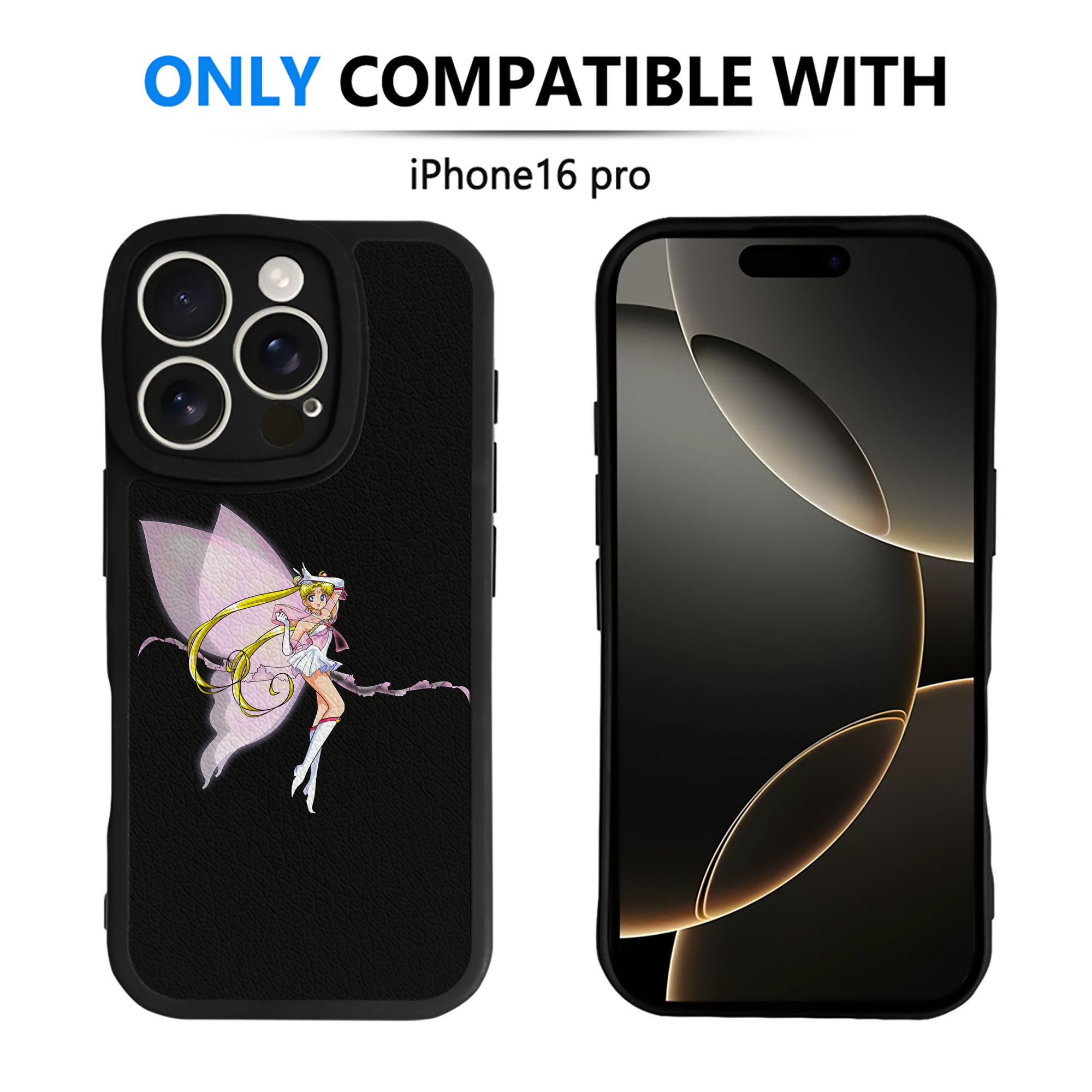 （画像用） 美少女戦士セーラームーン 月野 うさぎ つきの うさぎ Sailor Moon Tsukino Usagi 【iPhone 16シリーズ対応】シリコンスマホケース（レザー調） 材質：シリコン